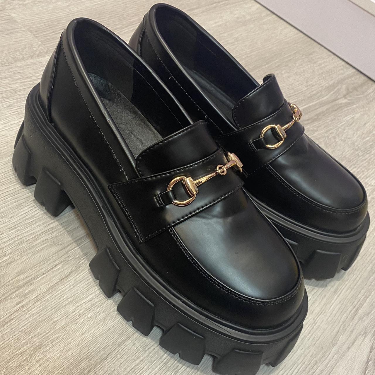 Princess Polly Penny Lane Black Loafers Brand new,... - Depop