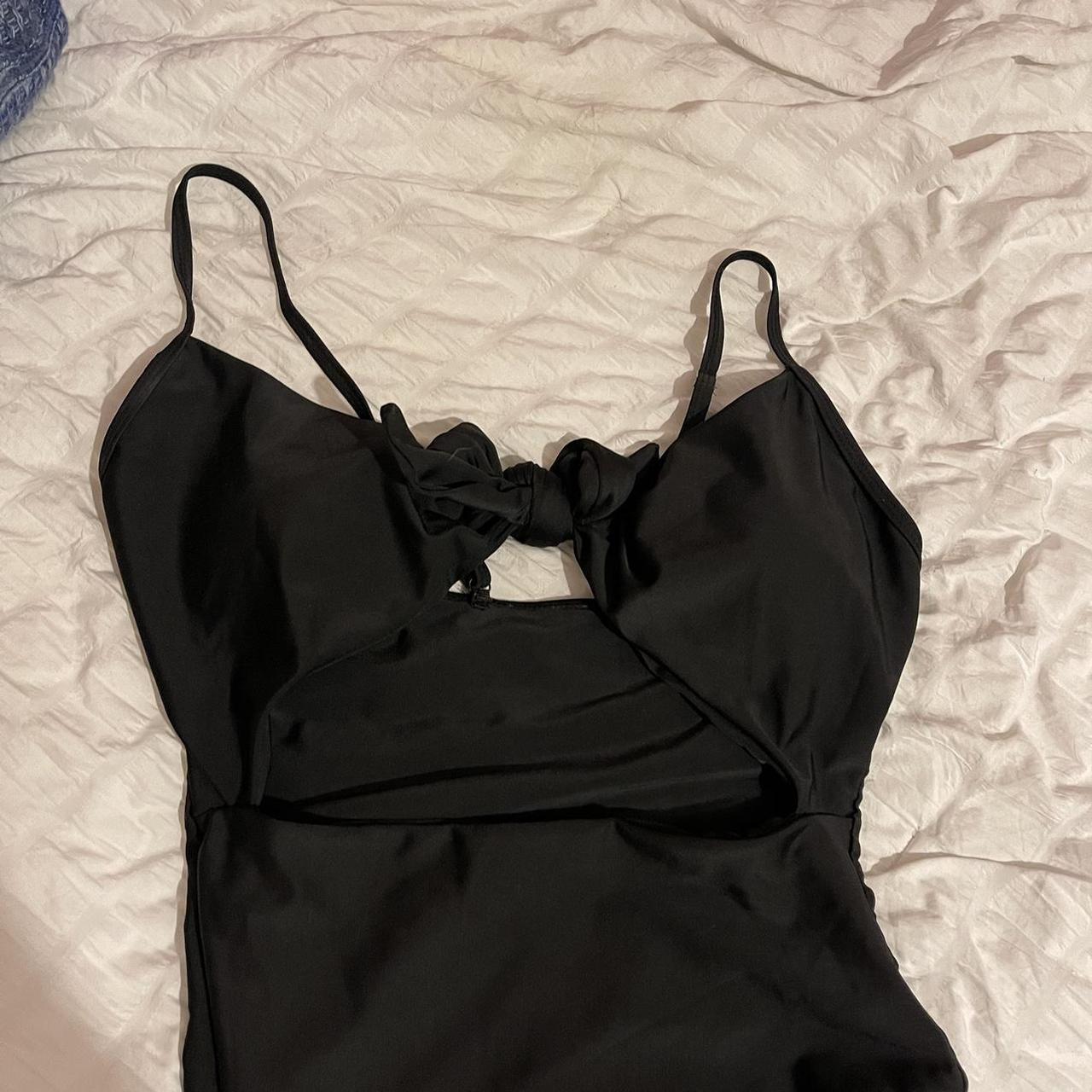 Shein Black One Piece Swimsuit Size L Only worn... - Depop