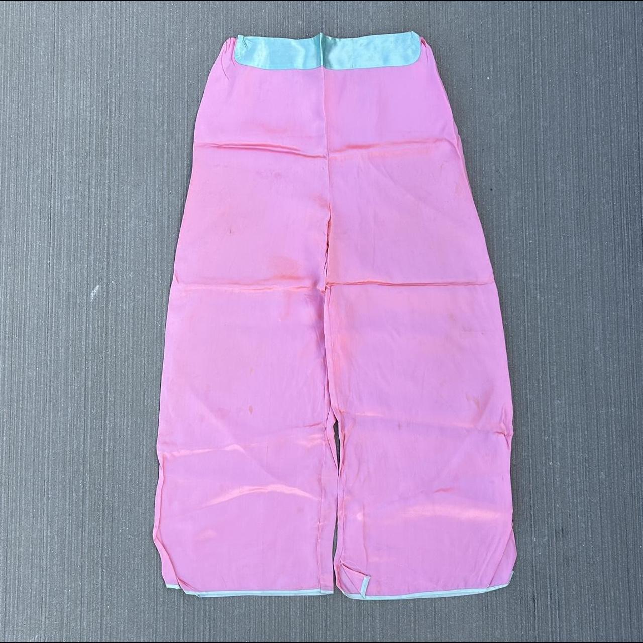 Basement Men's Pink and Blue Trousers