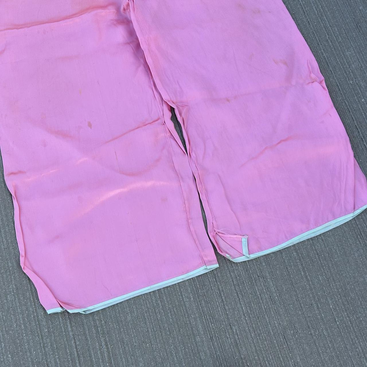 Basement Men's Pink and Blue Trousers (7)