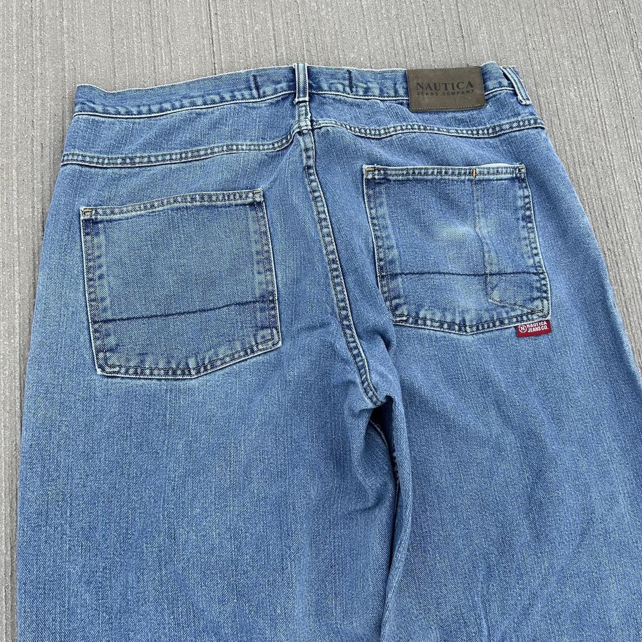 Nautica Men's Blue and Red Jeans | Depop