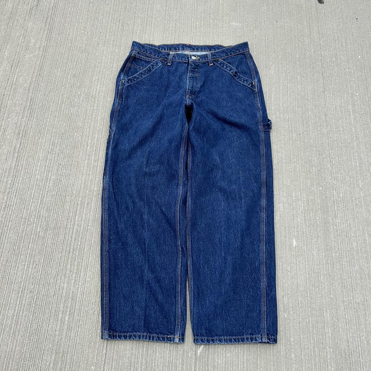 Ralph Lauren Men's Navy and White Jeans | Depop