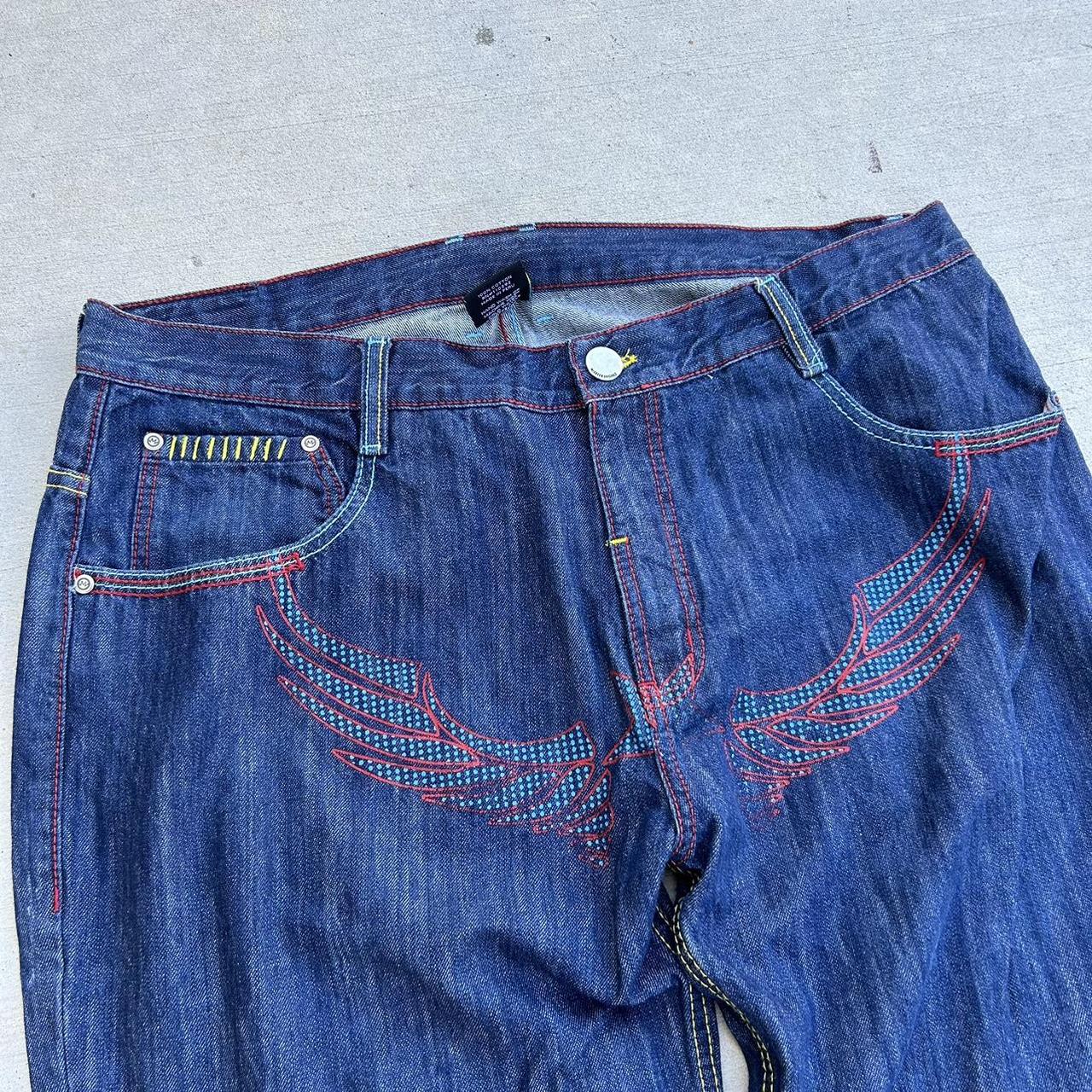 Vintage Grunge Jeans Y2K Miskeen Denim Graphic... - Depop