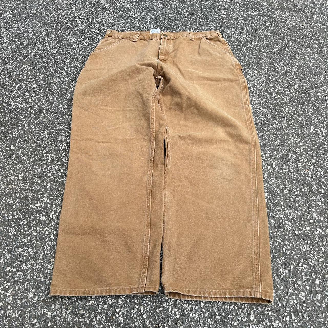 Baggy Carhartt Pants Canvas Carpenter Workwear... Depop