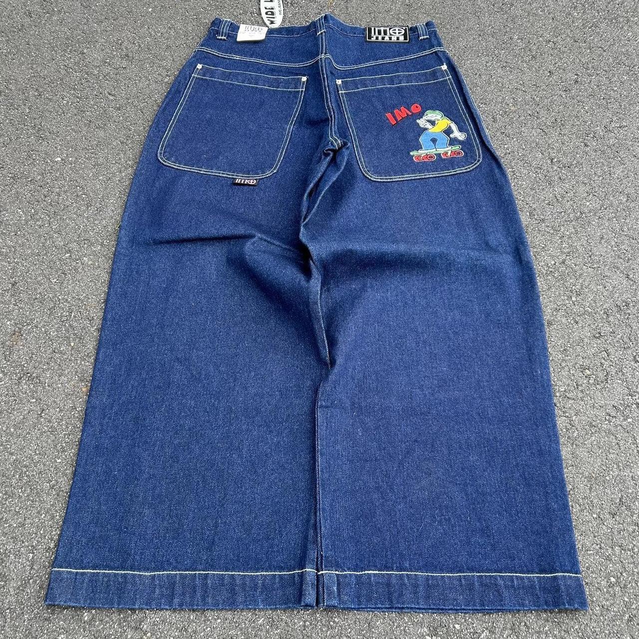 Vintage Skate Jeans Wide Leg Skater Denim... Depop