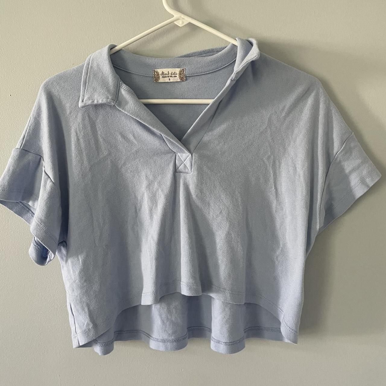 Light Blue Altard State Crop Top -Fit sizes... - Depop