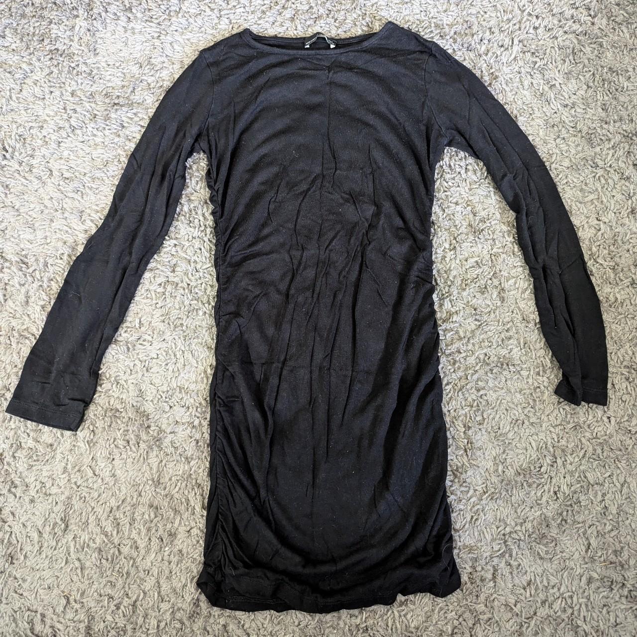 Zara W&B Collection Black Bodycon Dress w/