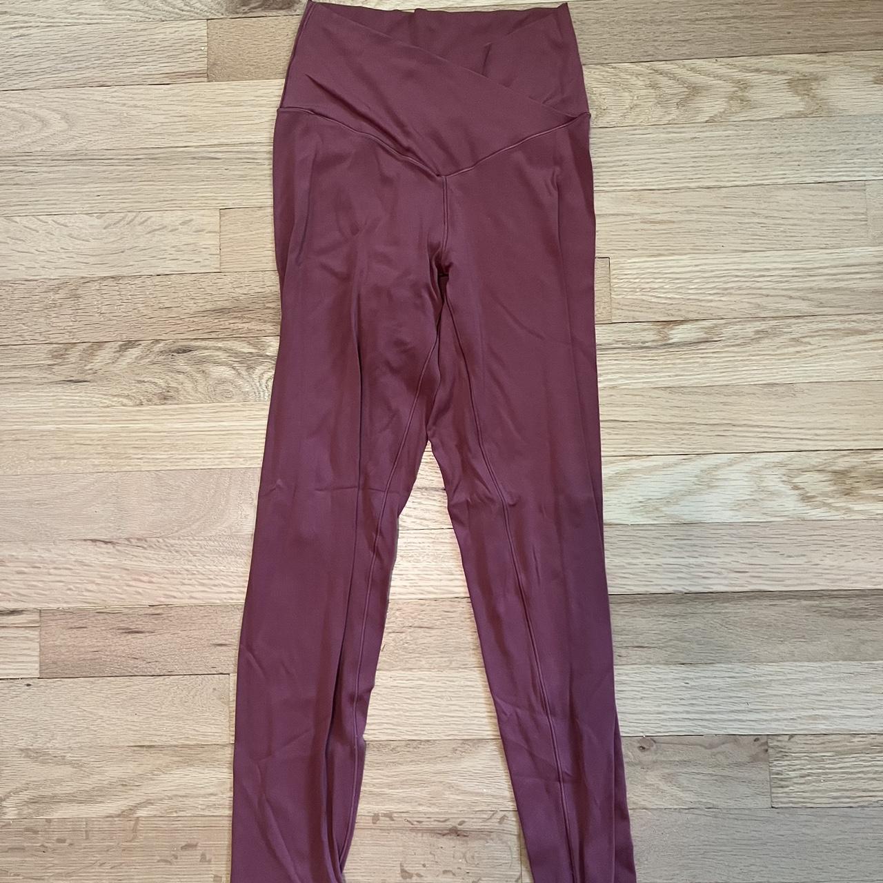 aerie crossover 7/8 length pink leggings size - Depop