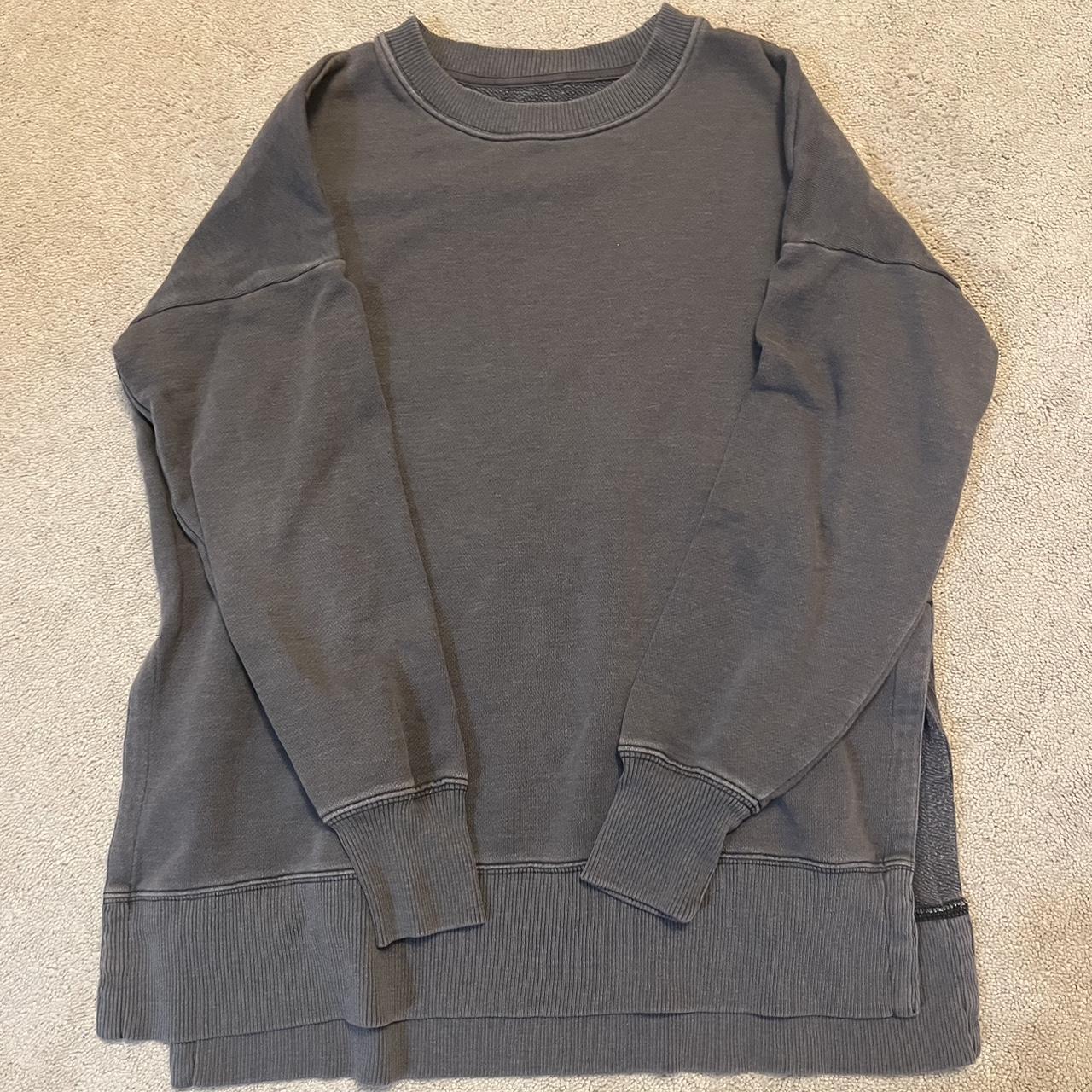 grey aerie sweatshirt super comfy size xs (would... - Depop