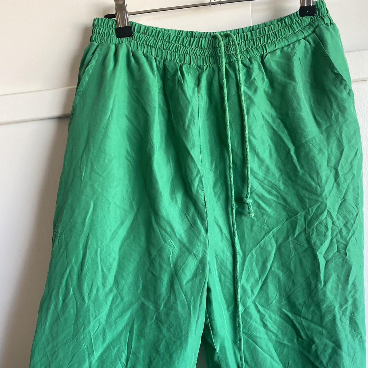 Epic emerald green silk trackies with lots of fab... - Depop