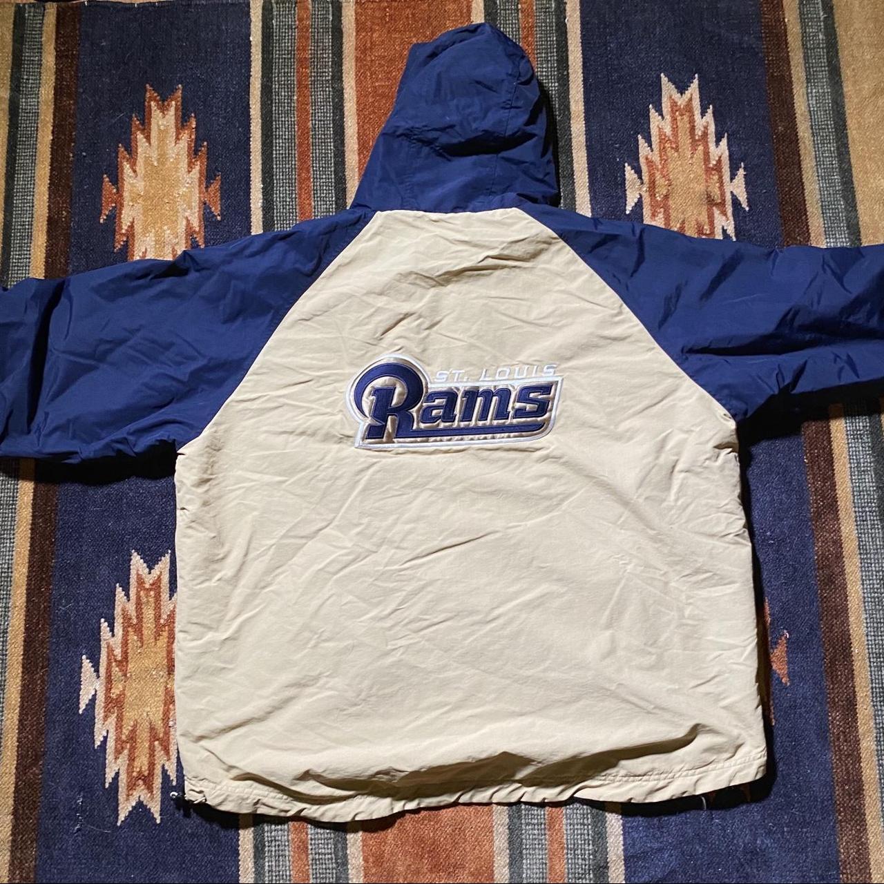 Vintage 90s Saint Louis Rams NFL Reversible Jacket Size XL 