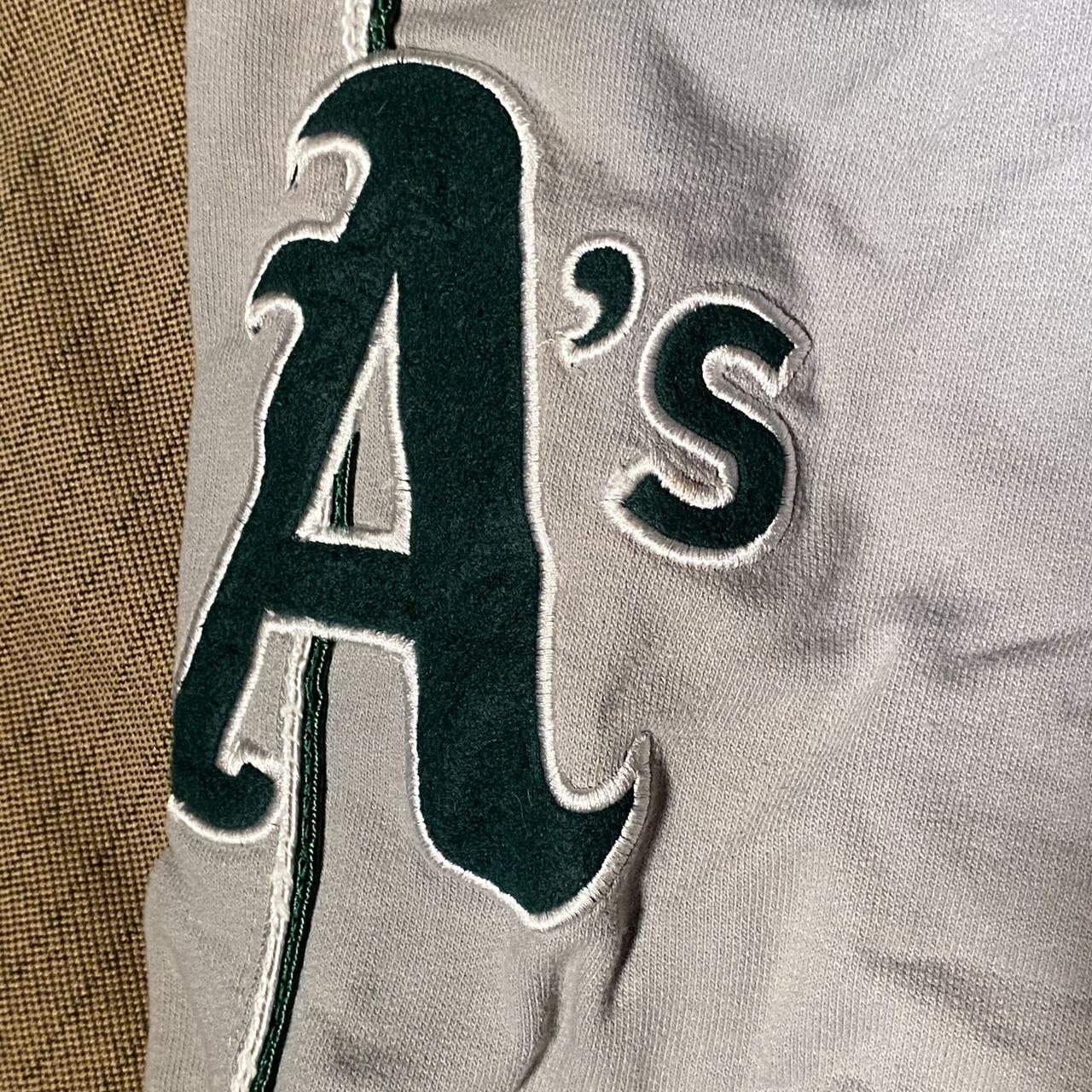 Vintage Campri Oakland Athletics Satin Varsity - Depop