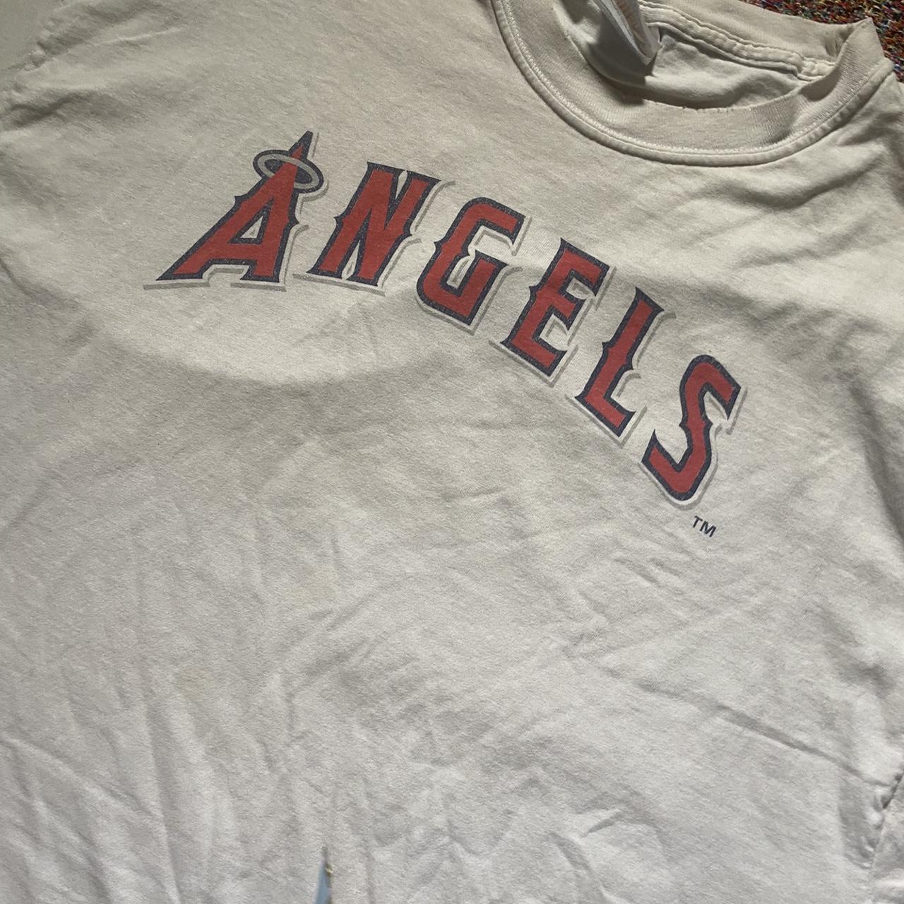 Vintage 1993 Logo 7 California Angels Shirt Size - Depop
