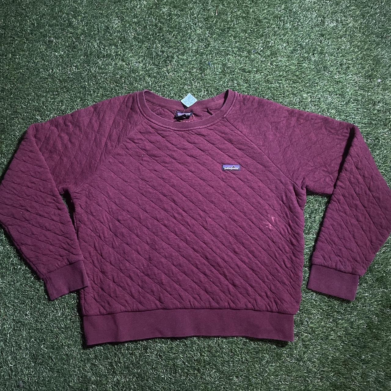 Vintage Patagonia auburn quilted crewneck sweatshirt. Depop