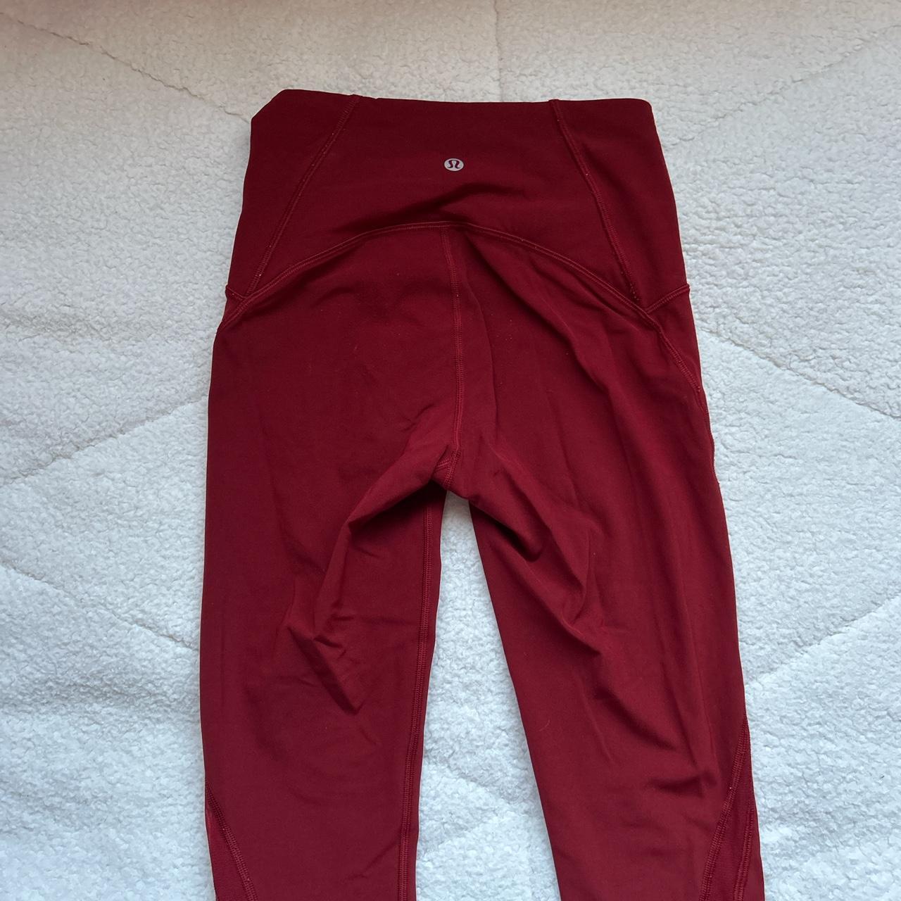 red lululemon leggings