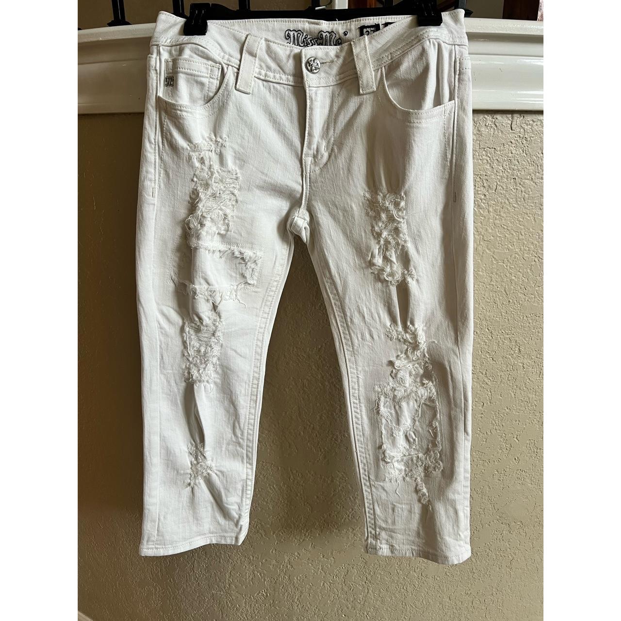 MISS ME - distressed Capri hot jeans size 27