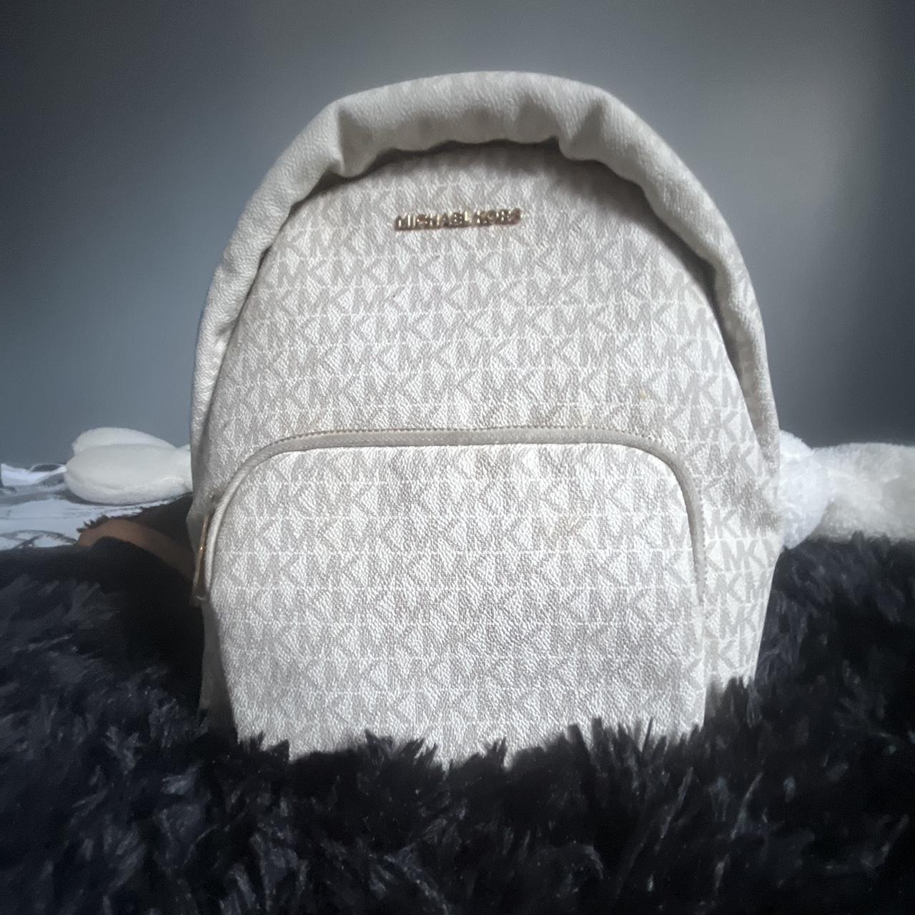 Michael kors sale white mini backpack