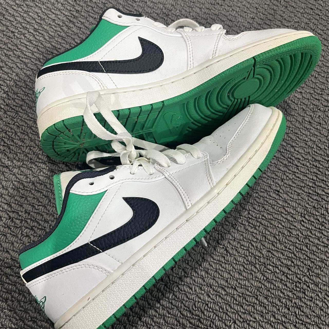 mens green and white jordans