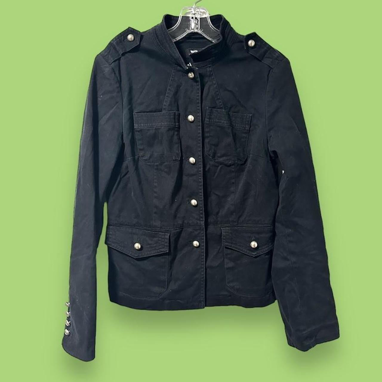 Ladies black outlet military style jacket