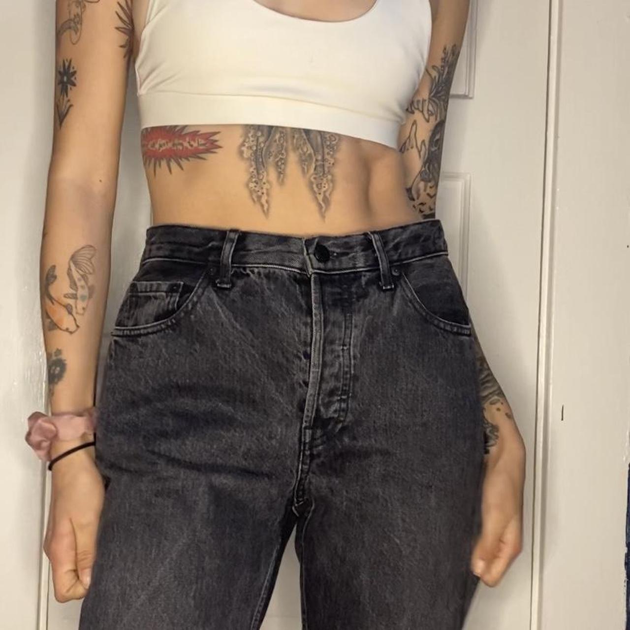 everlane “the 90’s cheeky jean” high waisted faded... - Depop