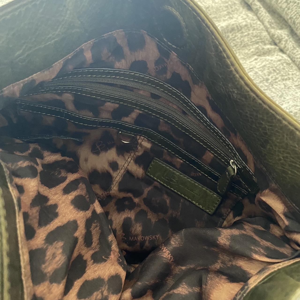 Leather handbag B. Makowsky Green in Leather - 28069934