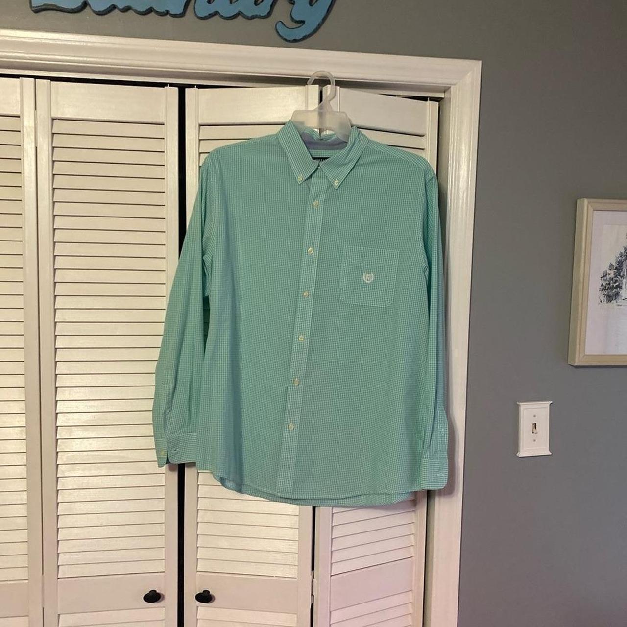 Chaps Men's Shirt - Green/White - XL – Chaps Shir… - image 1