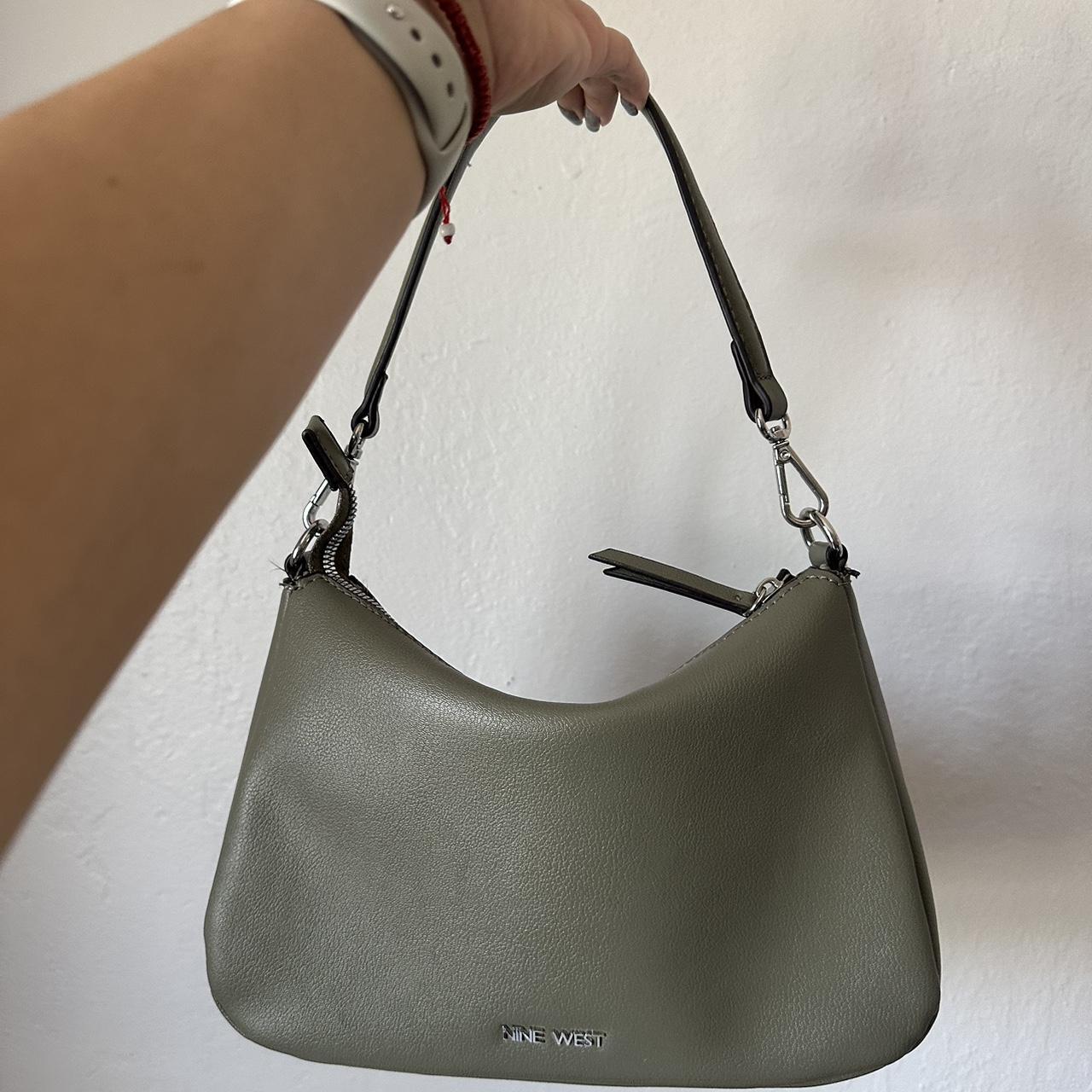 sage green purse 👜 very specious and cute zipper... - Depop