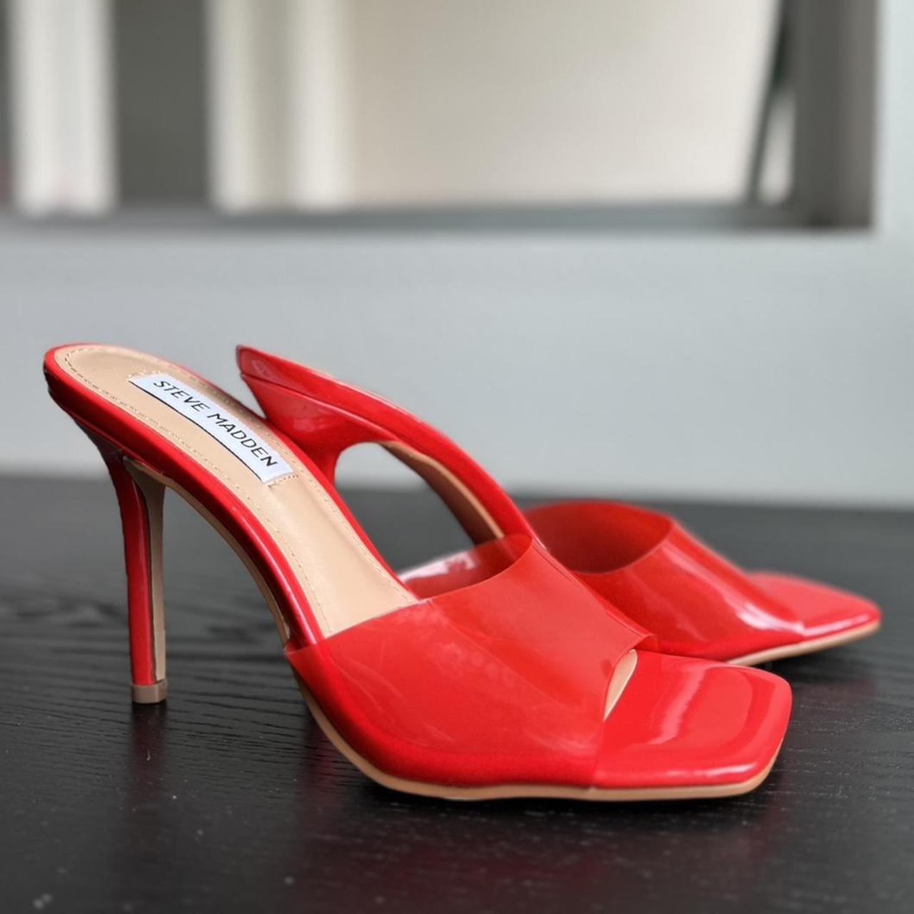 Steve madden red store mules