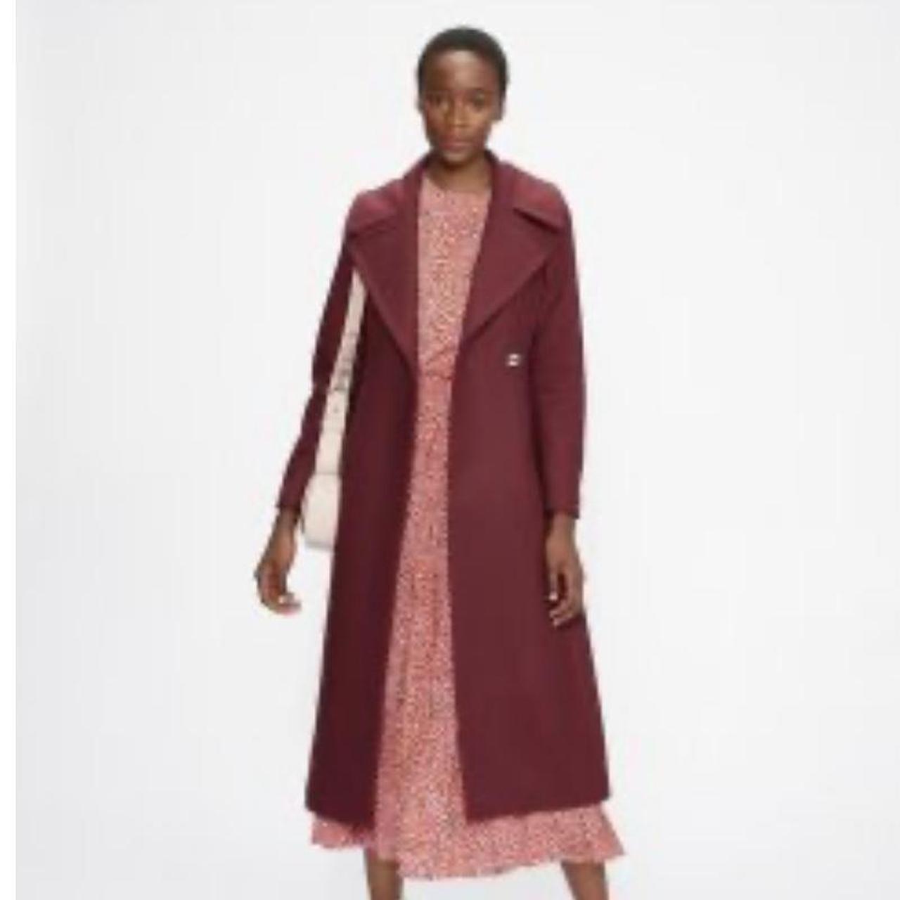 Burgundy ted baker coat best sale