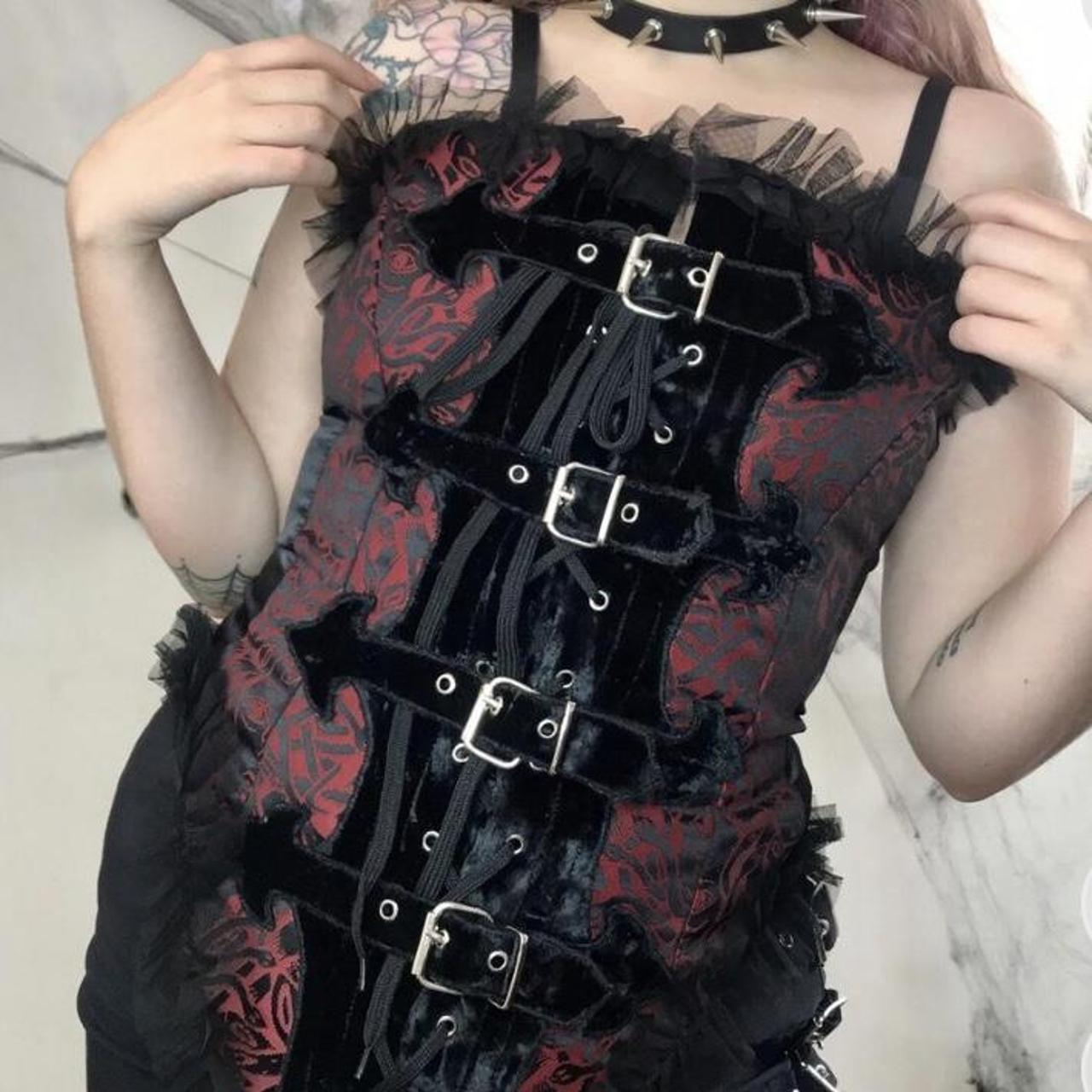 the most beautiful Raven size s gothic corset no... - Depop