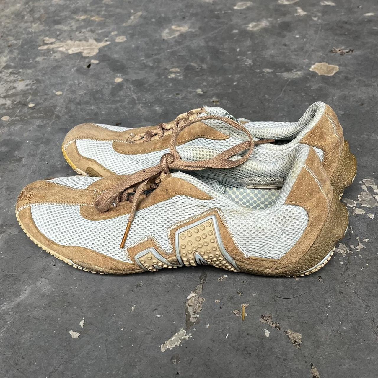 Merrell light blue and beige trainers In good... Depop