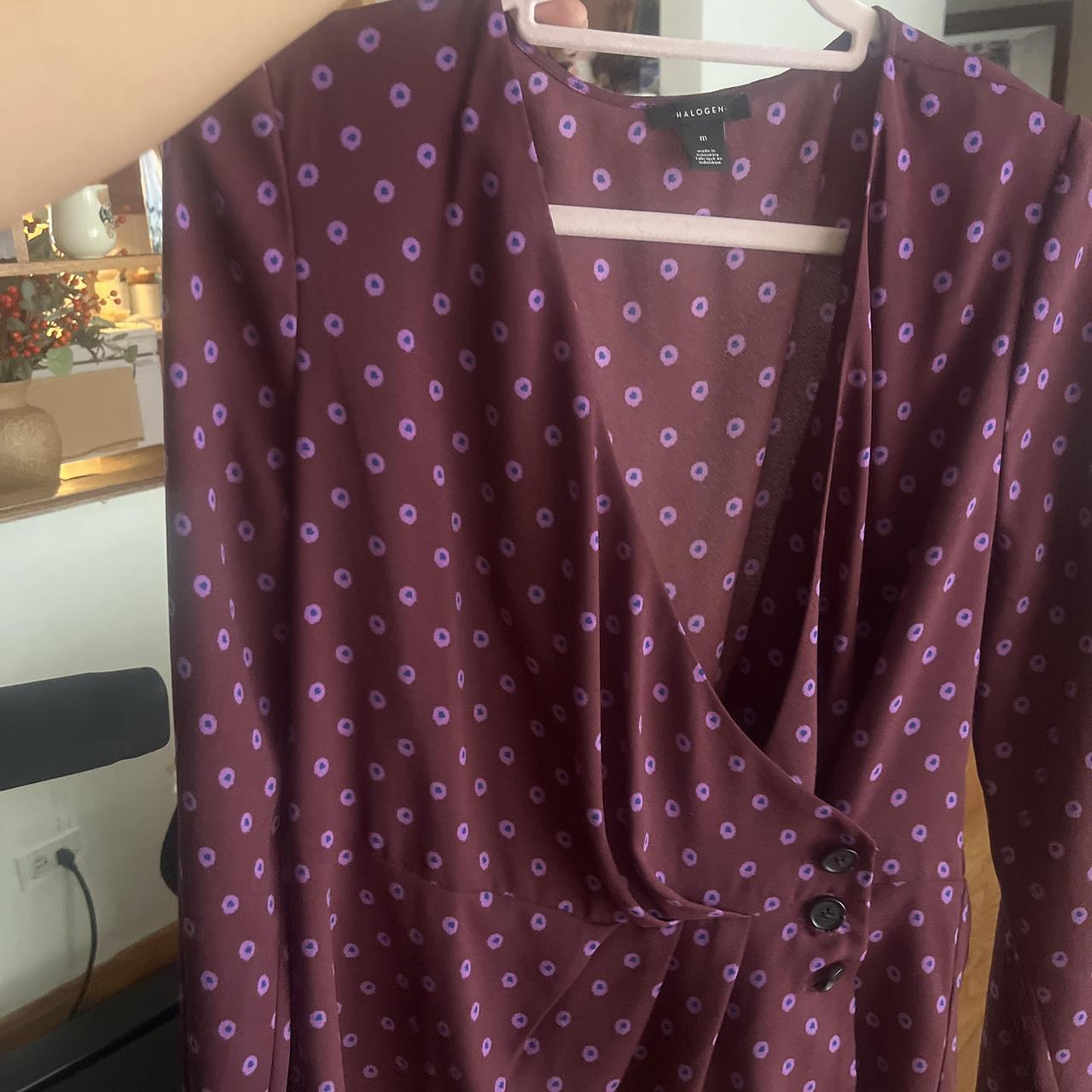 Alden women's purple and burgundy blouse