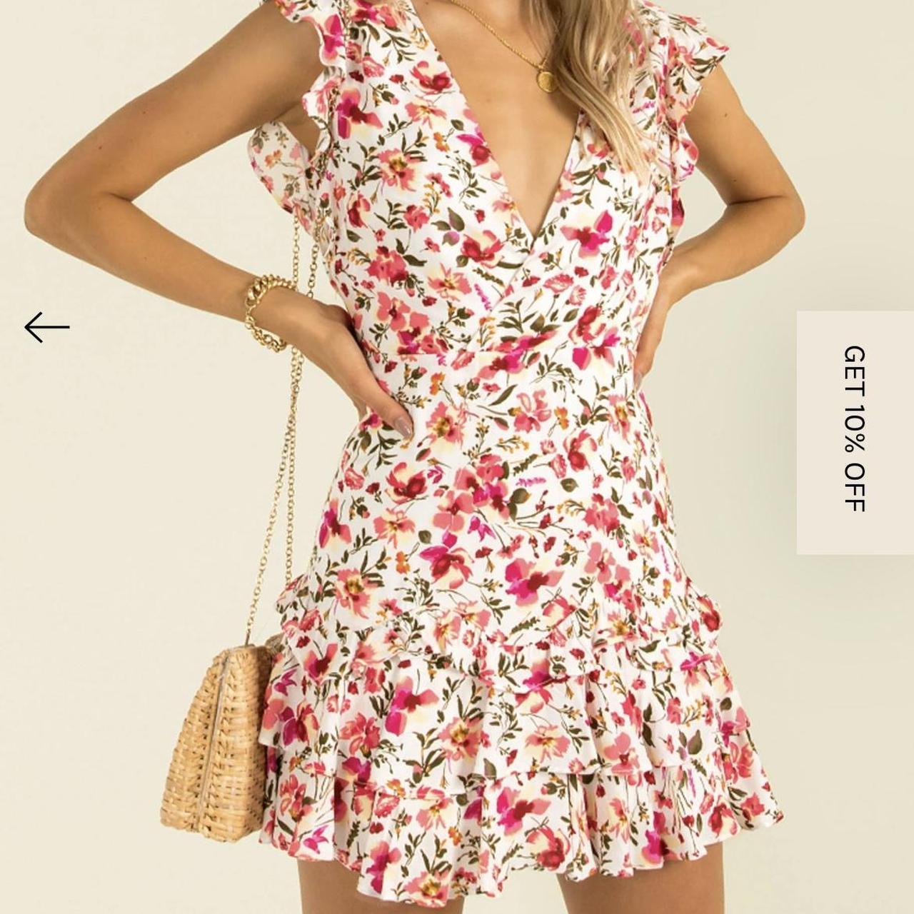 Sundae Muse floral open back dress size AU 6/US 2,... Depop