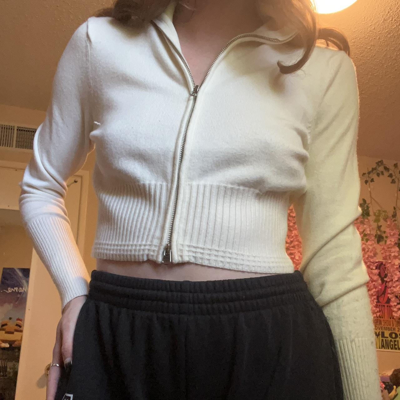 urban outfitters white crop top sweater ! color is... Depop