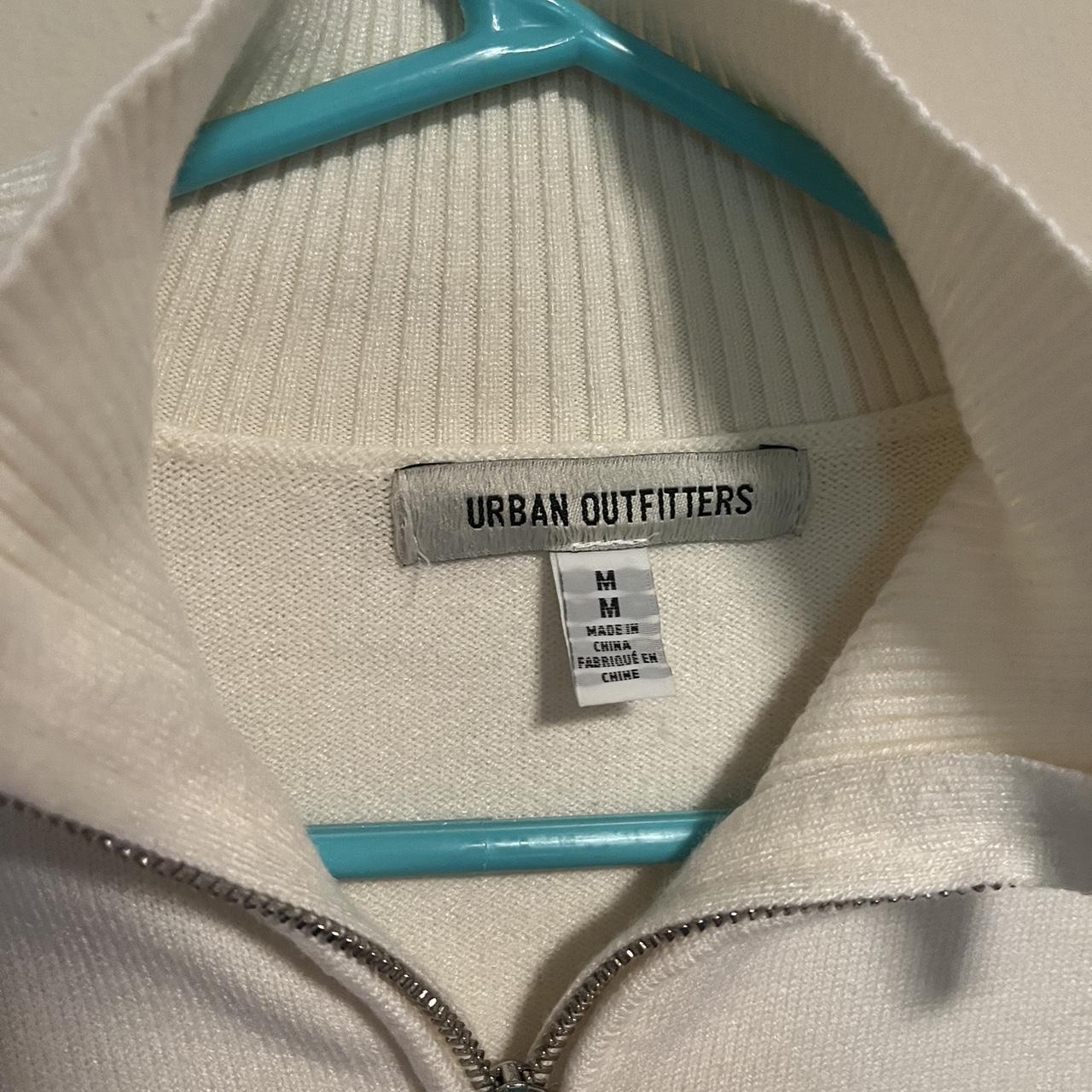 urban outfitters white crop top sweater ! color is... - Depop