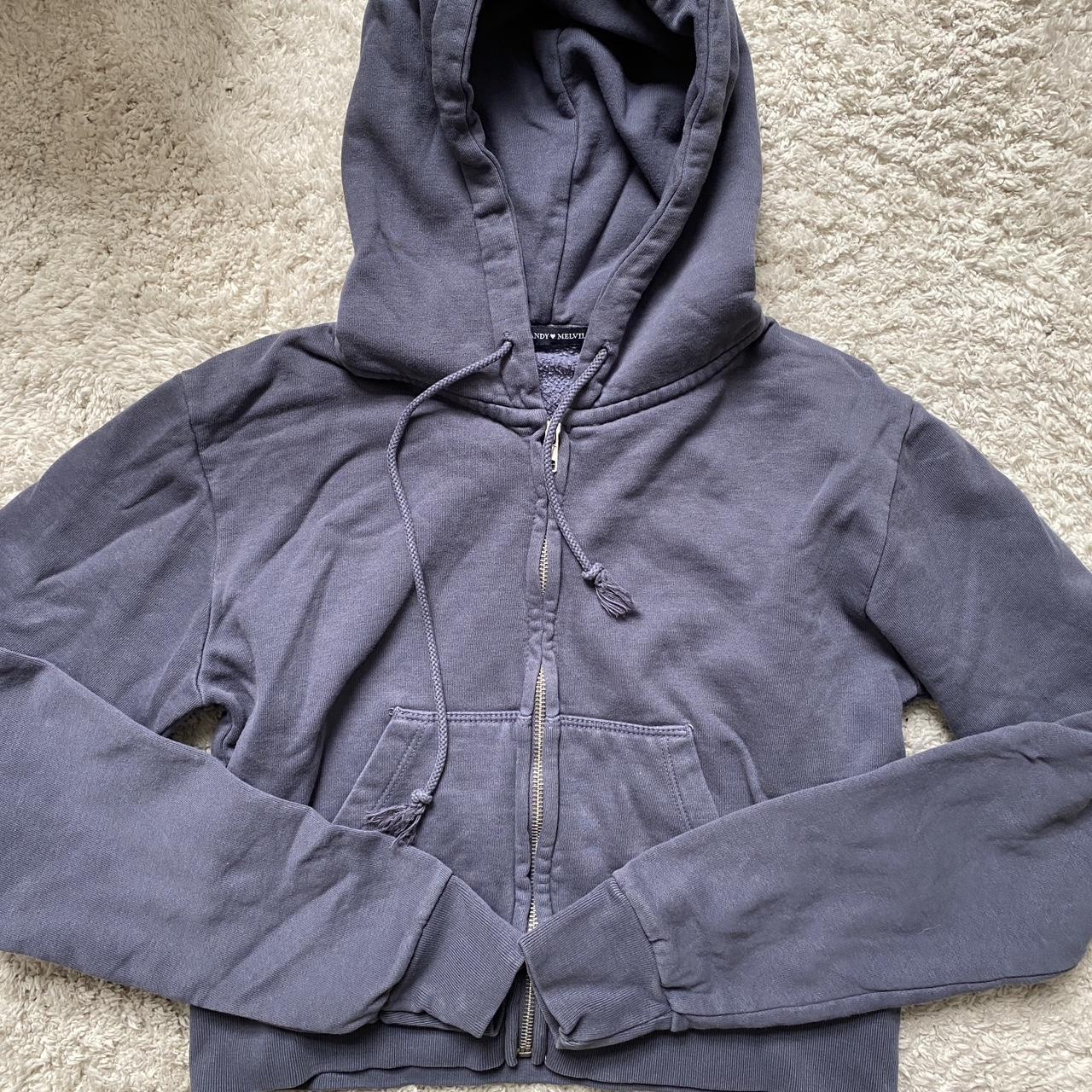 BRANDY MELVILLE Crystal hoodie blue One... - Depop