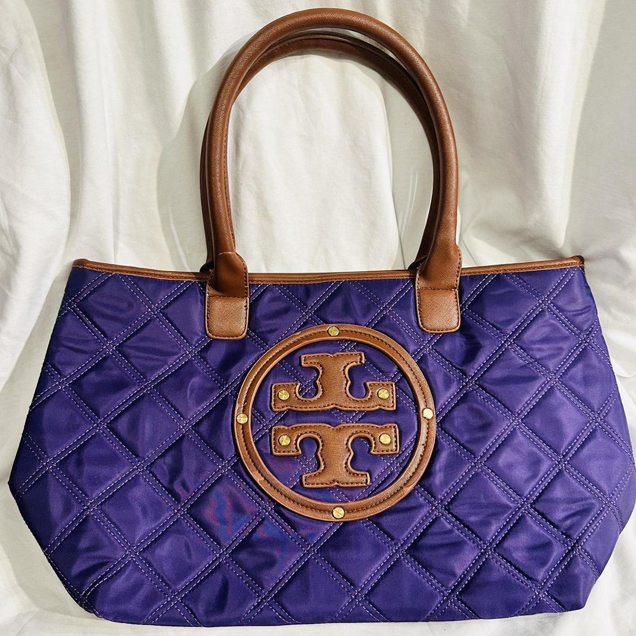 Tory Burch 'fleming' Medium Quilted Leather Bag in Purple | Lyst