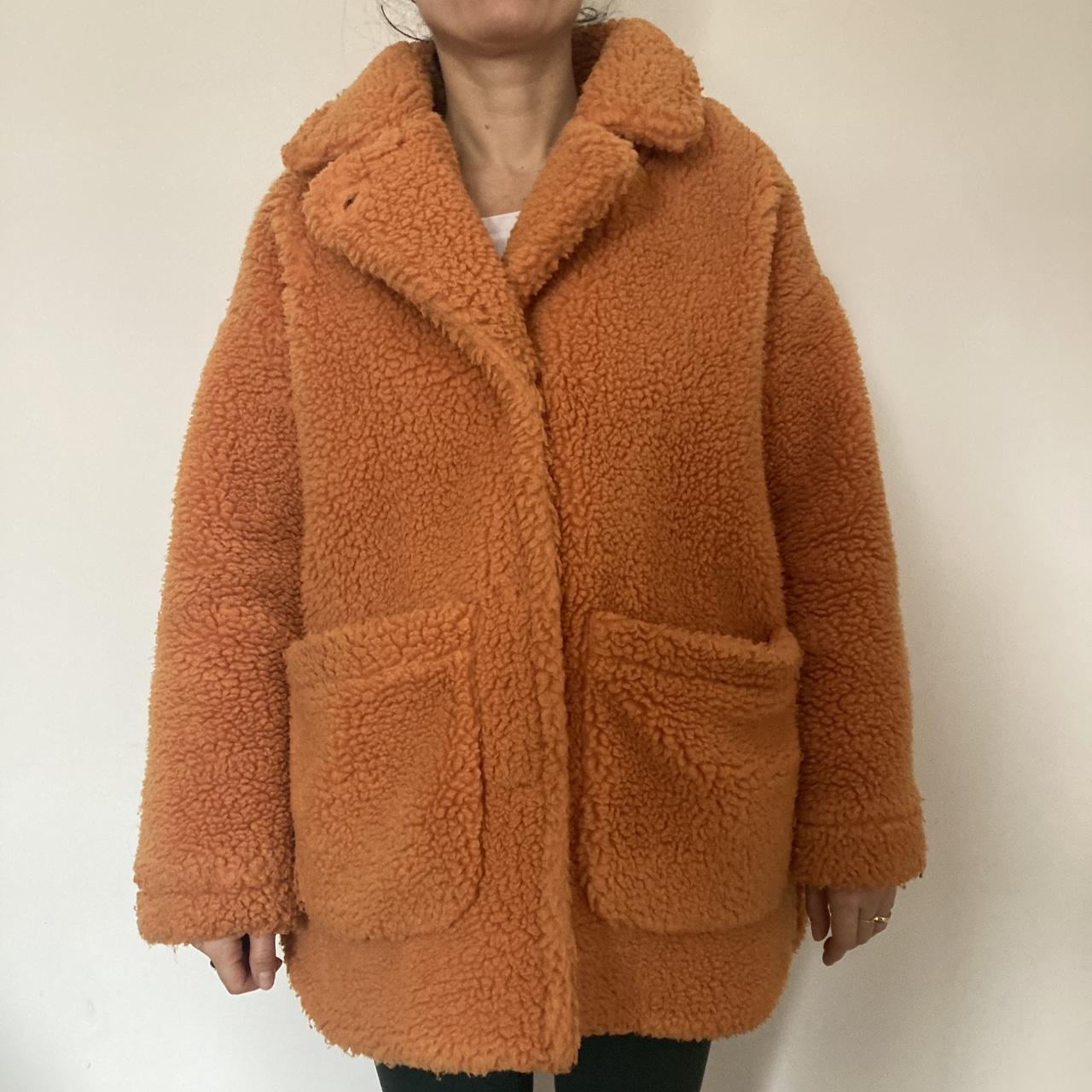 Orange sale fuzzy jacket