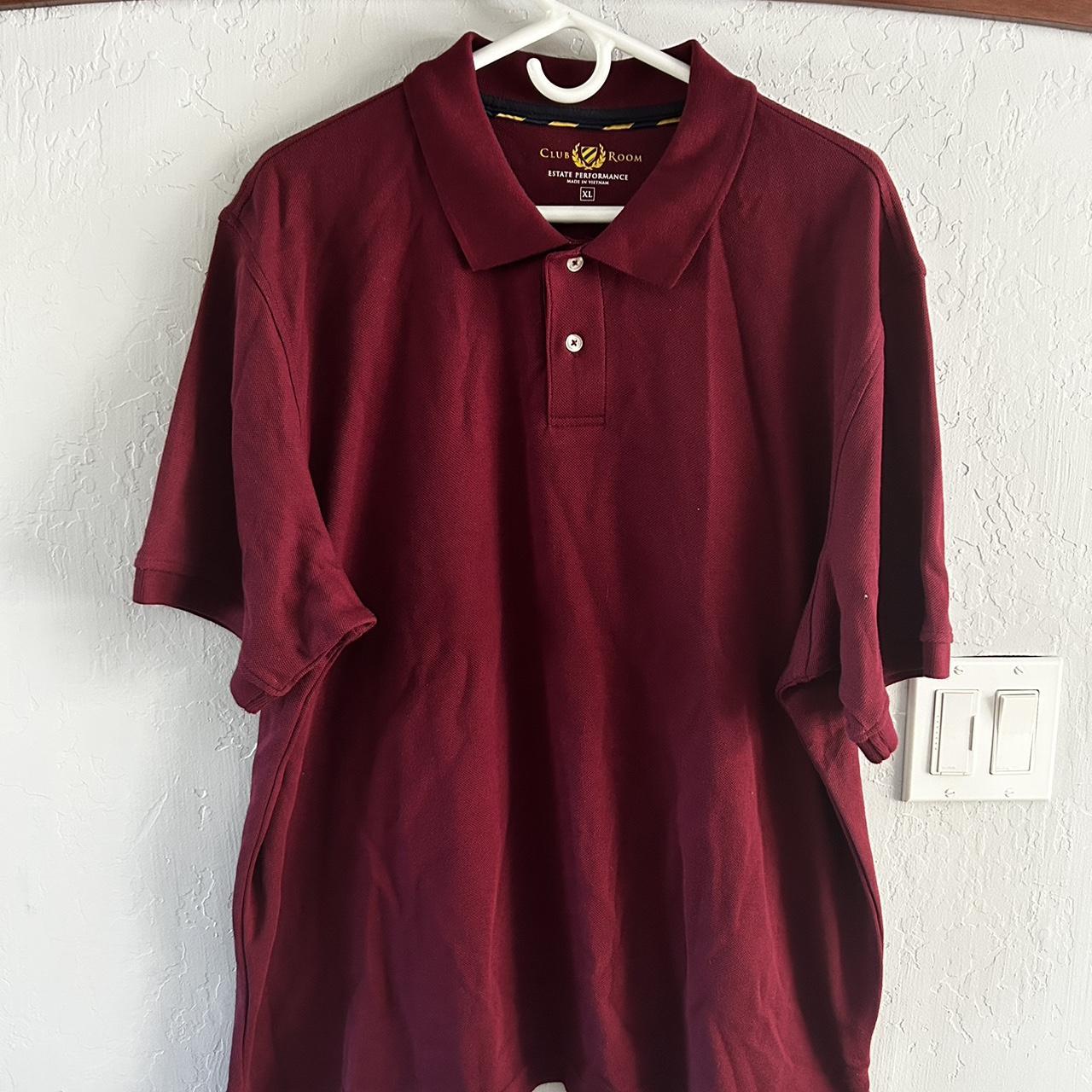 Club Room Red Polo Size: XL - Depop