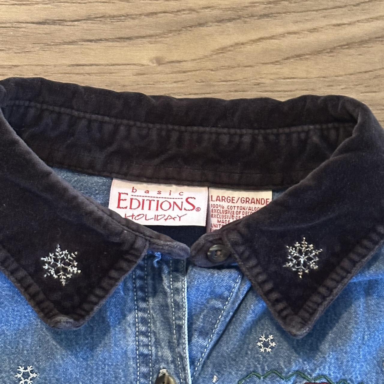 Basic Editions Women's Jacket - Blue/Multi - L – … - image 4