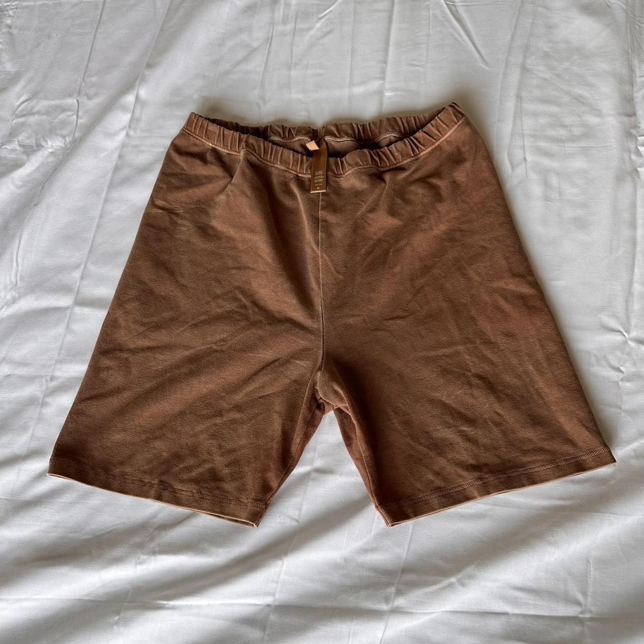 Skims Outdoor Bike Shorts Color: Camel - Depop