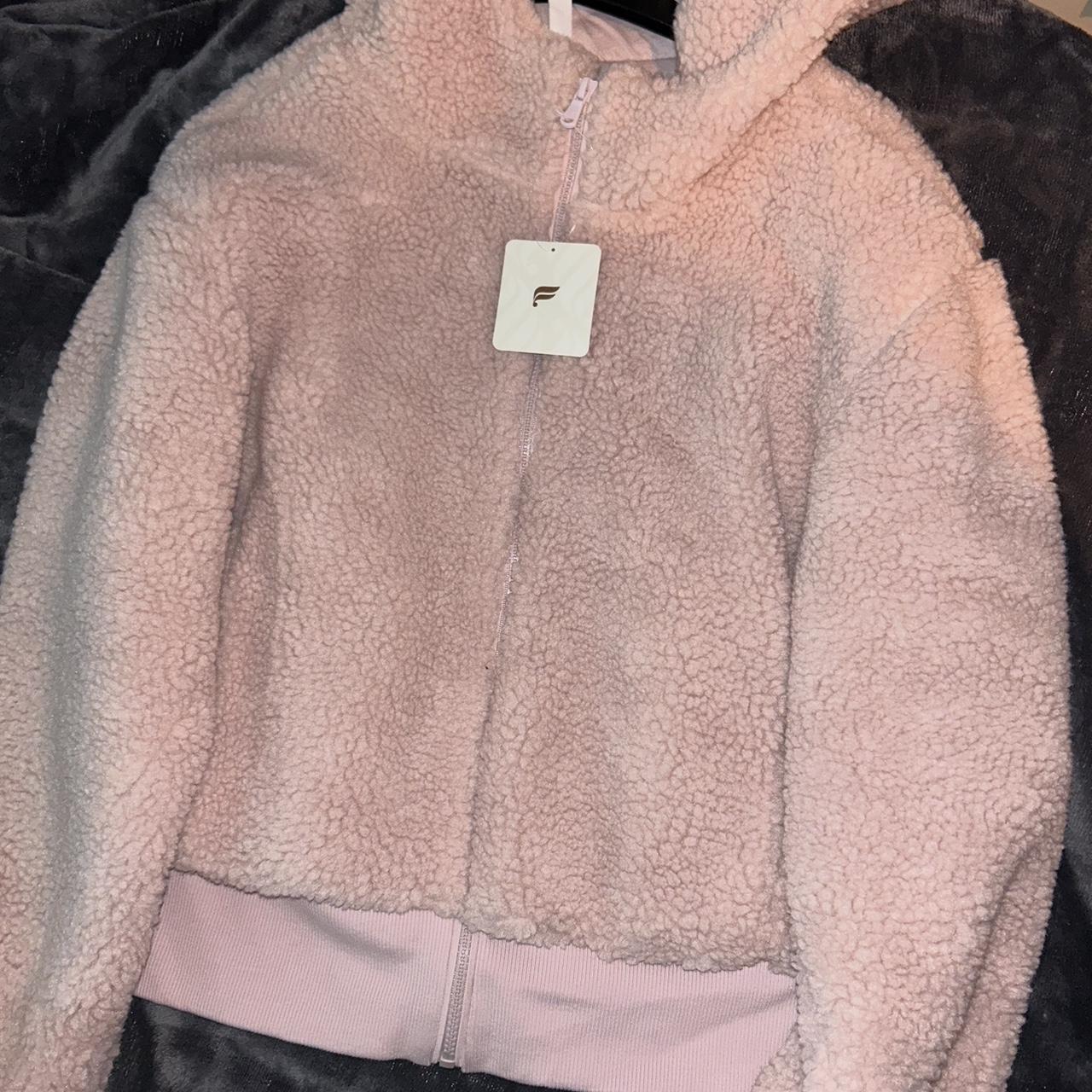Fabletics blush pink teddy jacket Brand new with - Depop