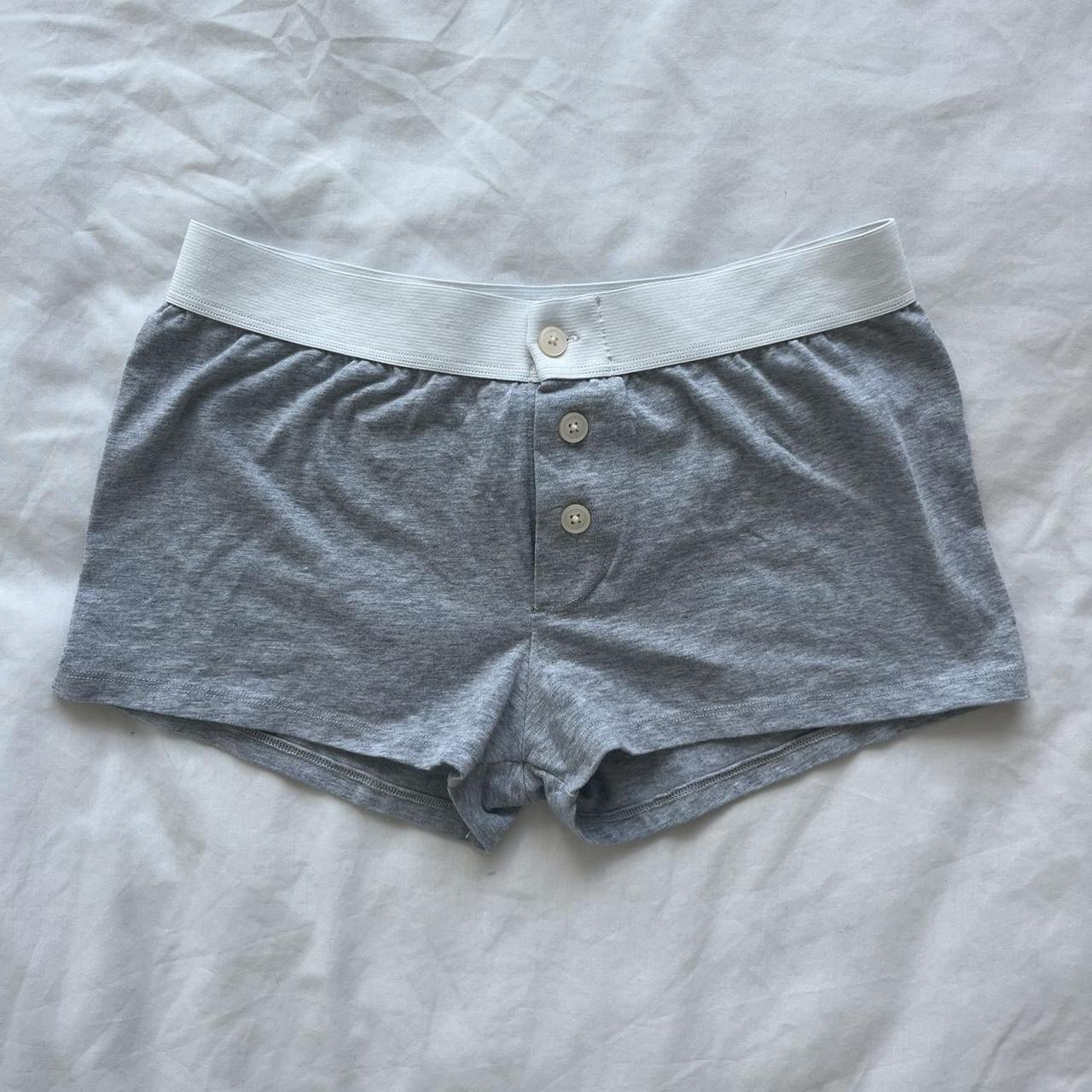 brand new grey brandy melville boy boxer shorts... - Depop