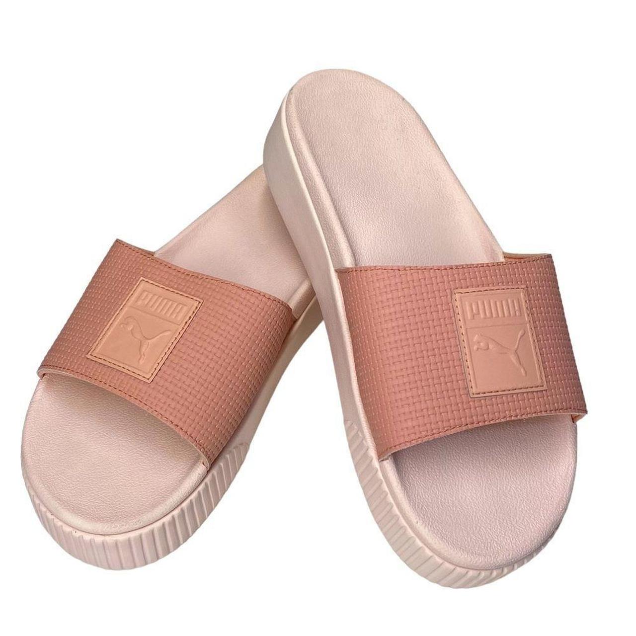 Puma platform clearance slides pink