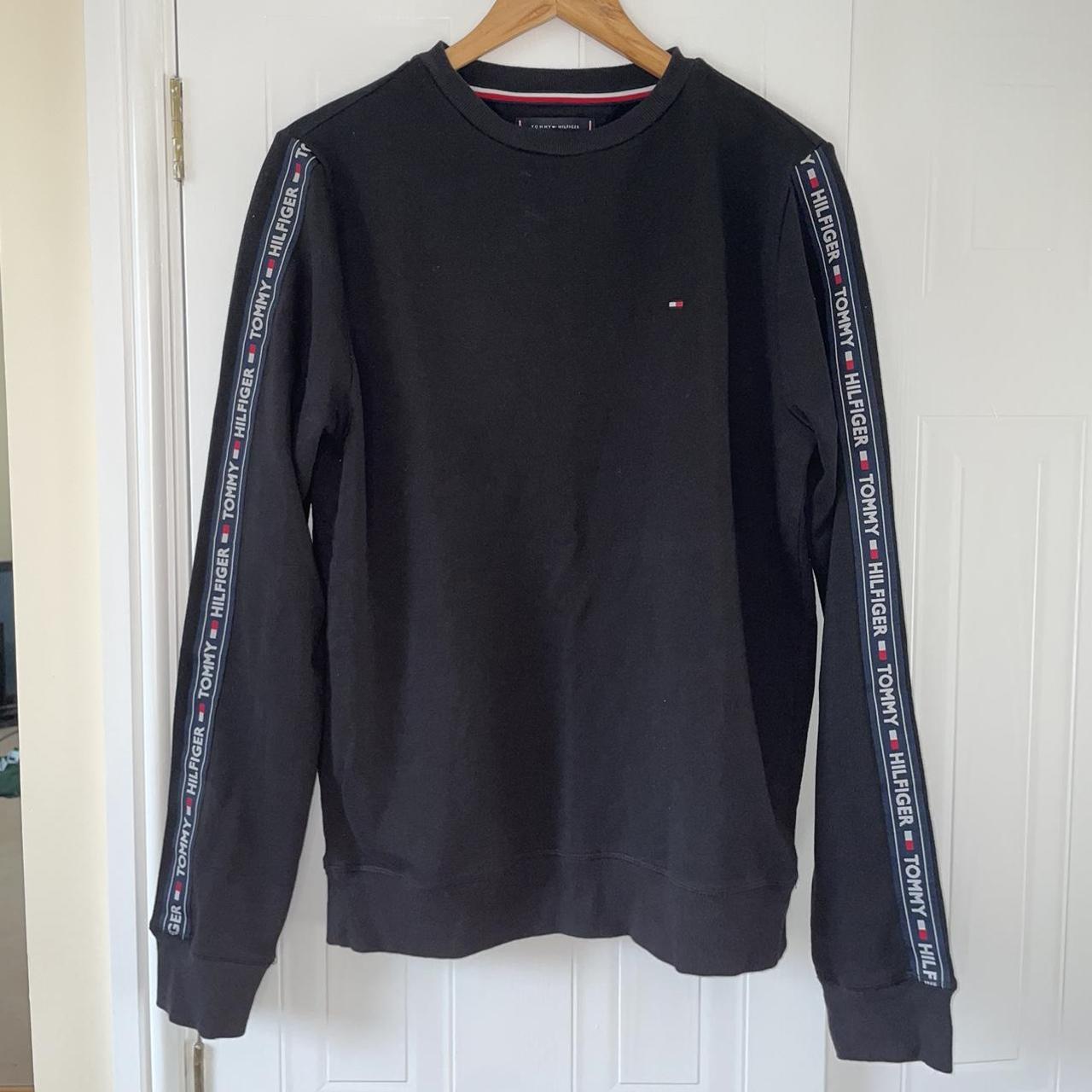 Tommy hilfiger best sale tape sweatshirt black