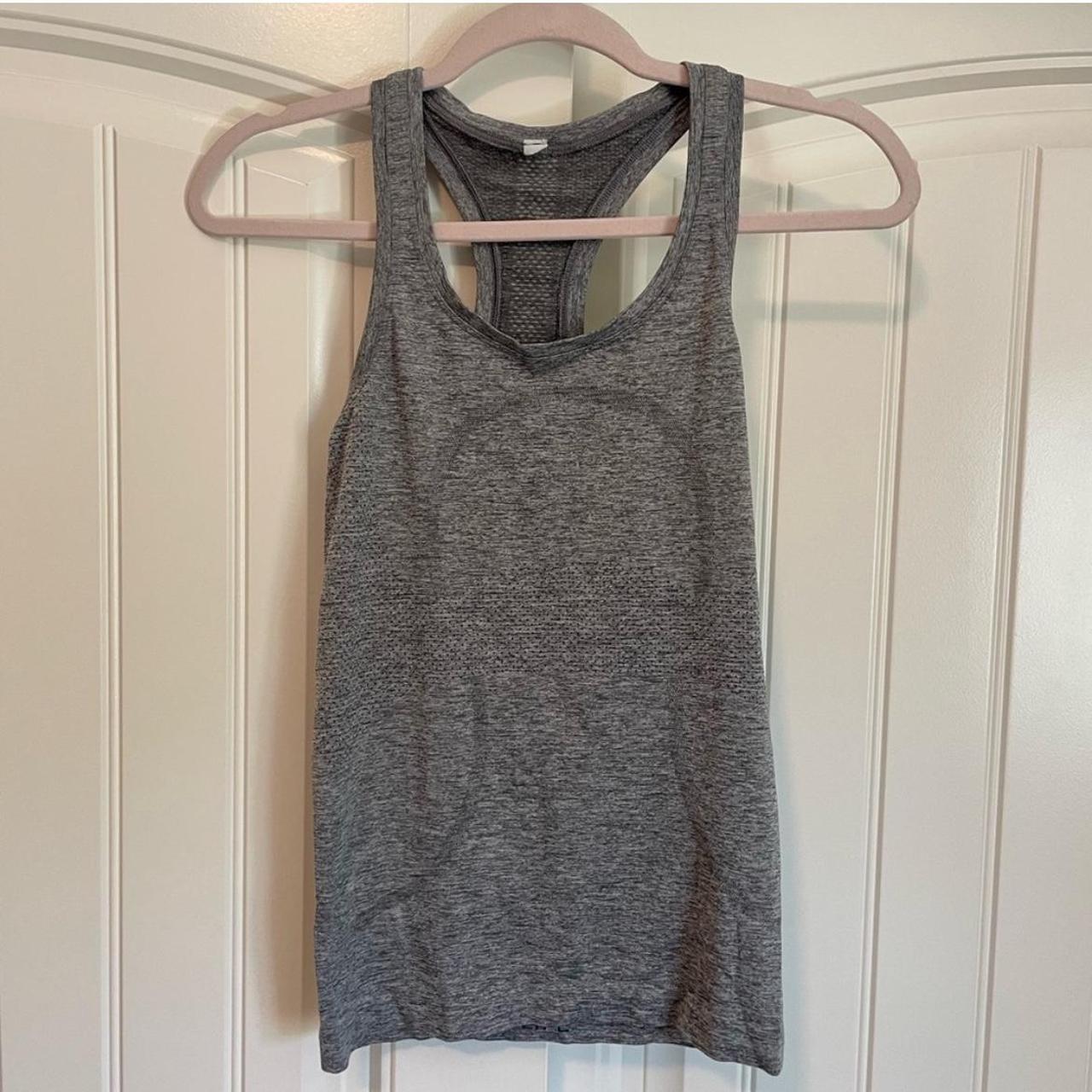 Lululemon Grey Racerback Swiftly Tech Tank... - Depop