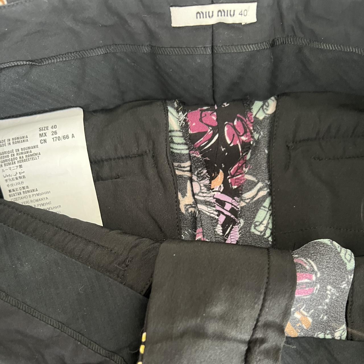 Miu Miu Women's Pants - Multi/Black – Miu Miu bla… - image 5