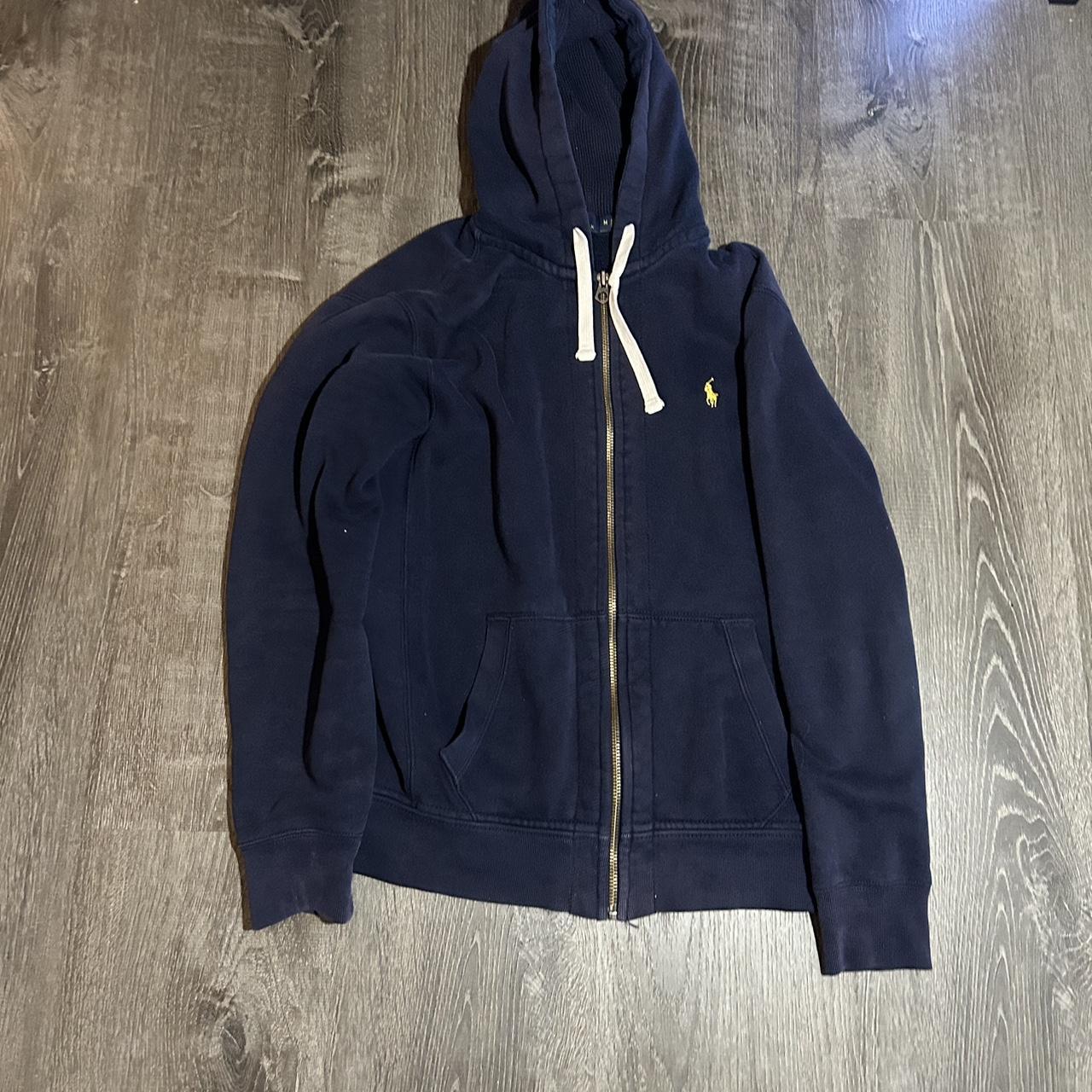 Ralph Lauren zip up. Little hole on the bottom of... - Depop