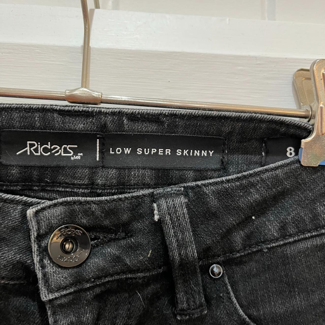 Riders By Lee. Low super skinny black Jeans. Size... - Depop