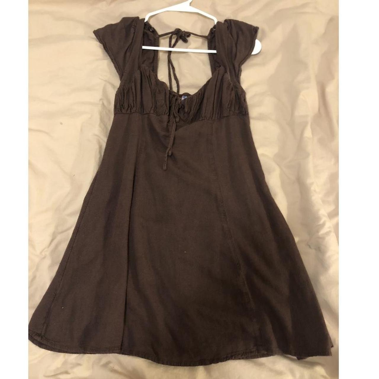 urban outfitters cute brown summer dress size medium - Depop